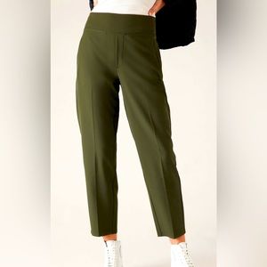 Athleta Olive Cropped Ponte Ankle Pants